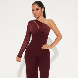 ~Unapologetically Upgrading:Asymmetrical Off-Shoulder Jumpsuit~